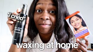 how to wax at home using wax strips sally hansen wax strips review [upl. by Janet]