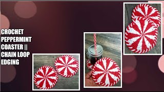 How To Crochet Peppermint Coaster [upl. by Anaz]