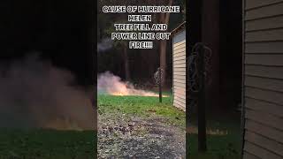 THIS HAPPENED THIS MORNING IN OUR BACKYARD hurricane helen stormdamage shorts youtubeshorts [upl. by Airdnahs]