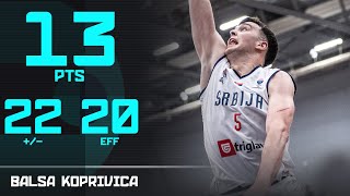 Balsa Koprivica 13 PTS  Top Performer  DEN vs SRB  FIBA EuroBasket 2025 Qualifiers [upl. by Kristianson]