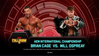 AEW Collision Will Ospreay vs Brian Cage for the AEW International Championship [upl. by Llerahs581]