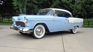 1955 Chevrolet Chevy Bel Air 235 CI Inline 6 Blue  Ivory amp Ride on My Car Story with Lou Costabile [upl. by Marella]