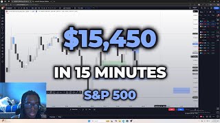 How I Made 15450 In 15 Minutes Trading SampP 500  Trade Breakdown Futures [upl. by Anurb]