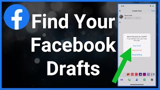 How To Find Facebook Drafts [upl. by Addiego]