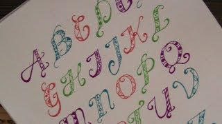 how to write in fancy letters with pattern  for beginners [upl. by Allenotna819]