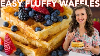 Easy Waffle Recipe  How to Make Homemade Waffles [upl. by Yblok602]