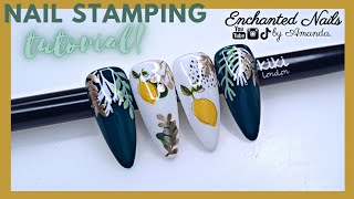 NAIL STAMPING Tutorial  How to Stamp Over Gel Polish [upl. by Llecrad]