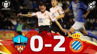 RESUMEN  Lleida Esportiu 02 RCD Espanyol de Barcelona  Copa del Rey [upl. by Bergren]