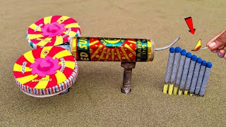 Diwali 2 Chakri And Rocket Combo Vs Matchstick Chain Reaction Domino  Crackers Amazing Experiment😱 [upl. by Geralda256]