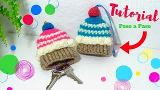 LLAVERO GUARDA LLAVES TEJIDO A CROCHET PASO A PASO DE CUPCAKE [upl. by Etsirk]