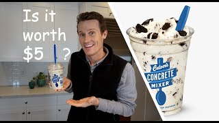 CULVERS ICE CREAM Review  Vanilla Concrete Mixer with Oreos [upl. by Haelem]