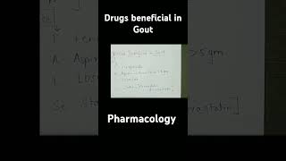 Pharmacology Drugs beneficial in Gout neet next fmge mci neet2024 neetpg mbbs medico 100 [upl. by Hwu]