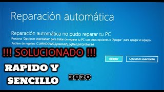 SOLUCIÓN Reparación Automática Windows 10 REAL  JOACO DC [upl. by Letitia]