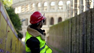 Uno scavo vista Colosseo Metro C Stazione Colosseo  Fori Imperiali  Art Rider ep1 [upl. by Ahseret]