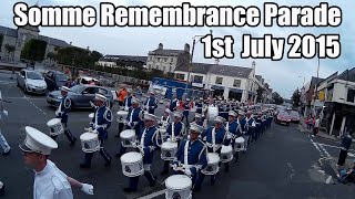 Newtownards Volunteer Flute at The Somme Remembrance Parade Newtownards 2015 [upl. by Letty566]