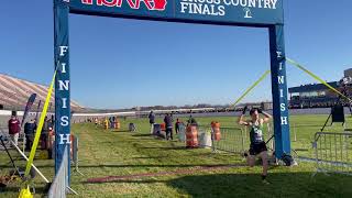 See Division 3 AllState boys cross the finish line at 2024 MHSAA LP cross country finals [upl. by Anowahs986]