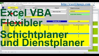 Flexibler Schichtplaner und Dienstplaner in Excel VBA [upl. by Grewitz]