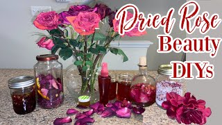 DIY Dried Rose Hair and Skin Products  DIY Rose Infused Oil for Skin  🌸 DIY Rose Series 🌸 [upl. by Yecniuq]