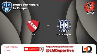 Club Sportivo Independiente vs Club Atlético Villegas  Pre Federal de Básquetbol [upl. by Nahrut58]