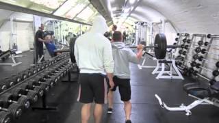 Justin Firgaira Lunges Dohertys Gym [upl. by Atikir]