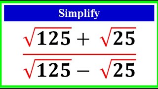 A Nice Square Root Math Simplification  How to solve [upl. by Kroy]