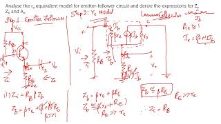 Emitter follower re model Few Minutes Learning [upl. by Epolenep]