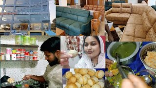 Aaj Hum 2no ne milkar banai Pani Puri  New furniture sets  Daily Vlog [upl. by Divadnahtanoj]