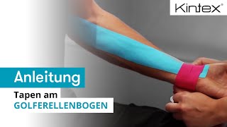 Tapen am Golferellenbogen  Kintex® Anleitung zum Kinesiologie Tapen [upl. by Eilloh]