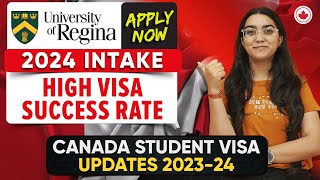 University of Regina Canada  High Visa Success Rate  Apply Now  Canada Student Visa Updates 2023 [upl. by Yelkreb]