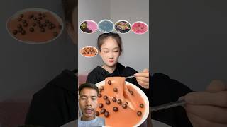 Pink food emoticon skittles bite by bite eats youtube tiktok eating funny satisfying shorts [upl. by Hareehat]