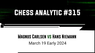 Magnus Carlsen vs Hans Niemann  March 19 Early 2024 [upl. by Suhcnip]