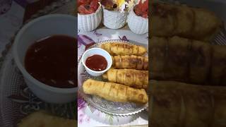 Easy recipe of samosa roll crispy potatorecipe samosarecipe cooking shorts [upl. by Aihceyt]