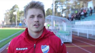 HIFK Fotboll TV IFK Mariehamn  HIFK 11 Pelaajahaastattelussa Matias Hänninen ja Joni Korhonen [upl. by Ahsirtak607]