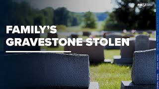 Family Shocked by Headstone Theft [upl. by Oirramaj]