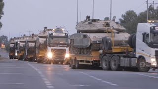 Israel moving tanks to Reim [upl. by Aserat728]