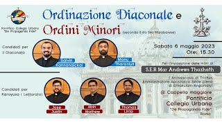 Ordinazione Diaconale amp Ordinazione Minori  Pontificio Collegio Urbano  May 6  330 pm [upl. by Annahaj545]