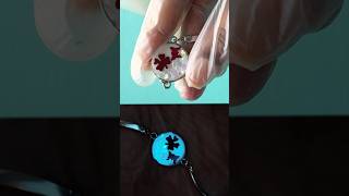 DIY GlowintheDark Bracelet with Real Rose Petals  Resin Art Tutorial shorts just2pour [upl. by Anilra412]