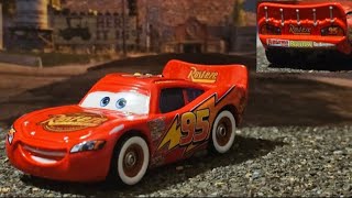 Disney Cars Lightning McQueen with Bumper Stickers 2008 Chase Review [upl. by Arny695]