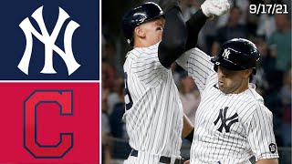 New York Yankees Vs Cleveland Indians  Game Highlights  91721 [upl. by Yrram307]