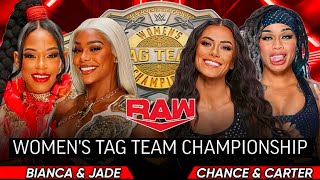 Bianca Belair amp Jade Cargill vs Katana Chance amp Kayden Carter Full Match WWE Raw Highlights Today [upl. by Anahsit]