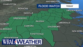 North Carolina Forecast More than 4 inches of rainfall plus flood advisories and storms [upl. by Tullius]