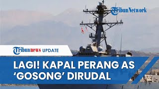 Sempat Lolos dari Rudal Houthi Kapal Perang AS Remuk di Laut Merah Yaman Pertolongan Tuhan [upl. by Deny]