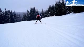 Langlauf Technik Halbpflug  Schneepflug in der Spur [upl. by Ykcul]