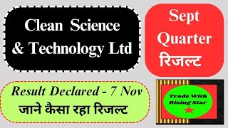 Clean Science Sept Q2 Result details Clean Science share latest information cleanscience result [upl. by Sanyu]