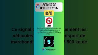 Permis CE  Fiche écrite 06 question 05 quiz questionnaire [upl. by Eadie]