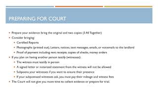 Unlawful Detainer Trial Preparation [upl. by Shoifet]