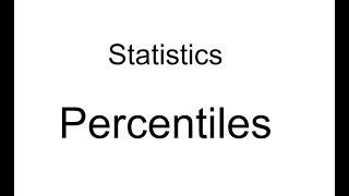 Percentiles [upl. by Kendrah]