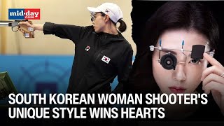 Air pistol silver medalist Kim YeJi wins hearts online with her captivating shooting style [upl. by Angelina]