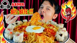 ASMR 먹방 🌶️ SPICY NOODLES WITH EGG DUMPLINGS spicynoodles asmr asmrchewingsounds asmrvideos [upl. by Adiasteb]