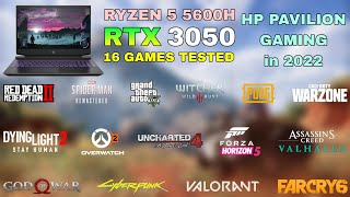 HP Pavilion Gaming  Ryzen 5 5600H RTX 3050  Test in 16 Games in 2022 [upl. by Briggs]